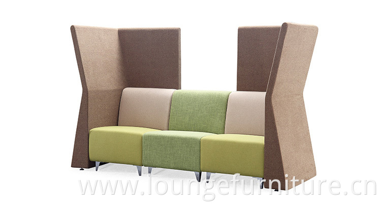 New Design Restaurant Fabric Sound Proof Private Booth Seating Sofa